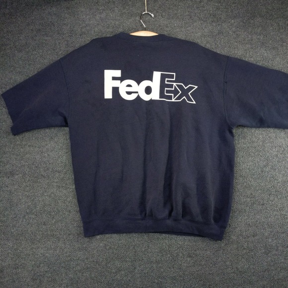 Lee Heavyweight Men's FedEx Pullover Sweatshirt Blue Size XL Vintage - Picture 3 of 16